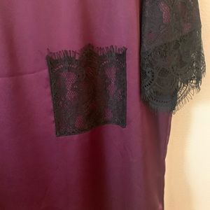 Rachel Roy silky dress with lace detail